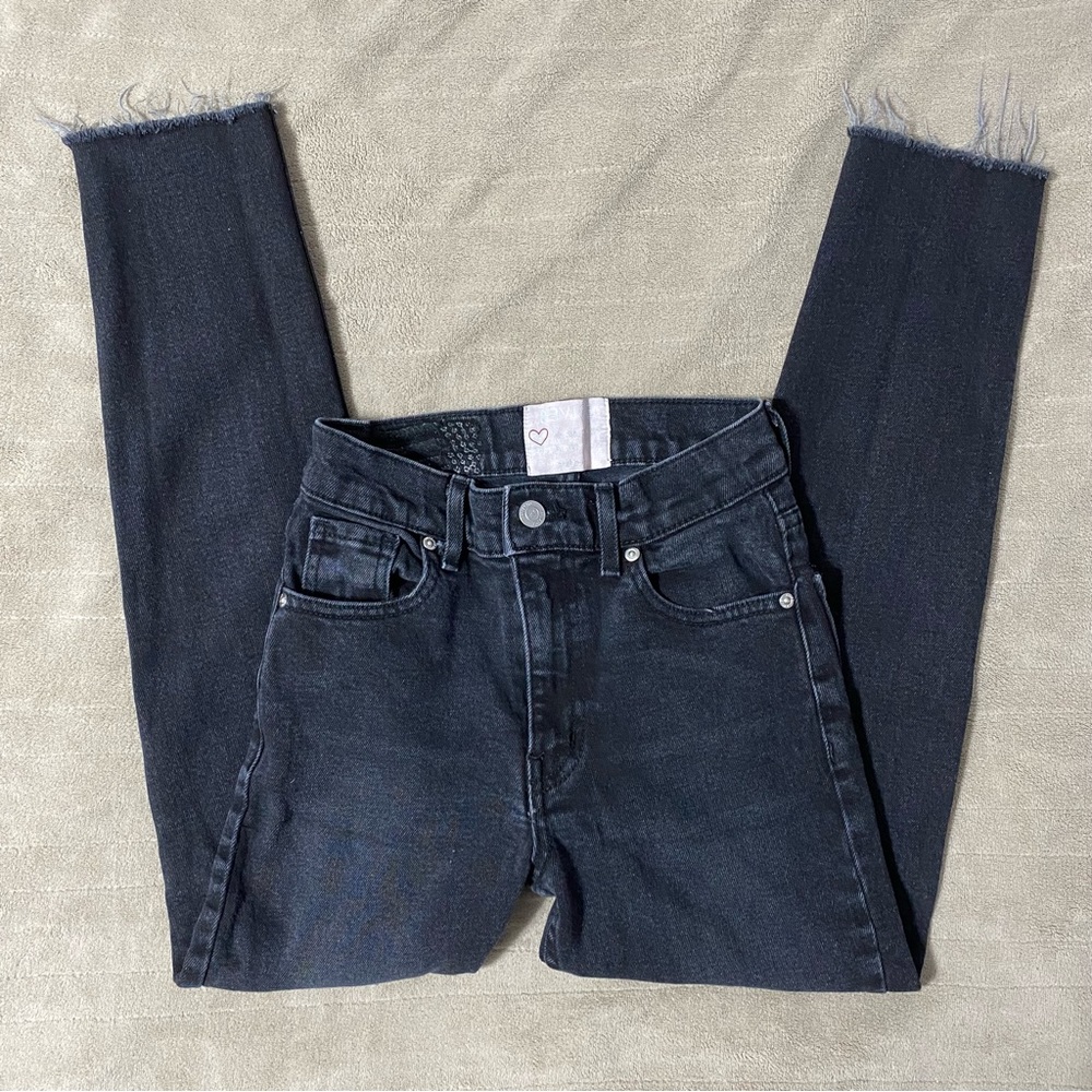 revice black high waisted slim/skinny jeans
